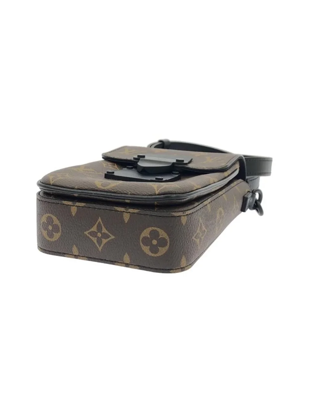 Louis Vuitton Monogram Macassar S Lock Vertical Wearable Wallet Shoulder Bag
